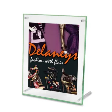 Deflect-o Superior Image Beveled Sign Holder - 8.50" Width11" Height Holding Size - Clear (DEF799693)