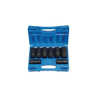 Grey Pneumatic 1708SN 8 Piece 1/2" Drive 12 Point Spindle/axle Nut Socket Set