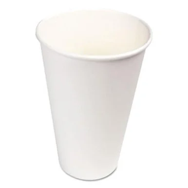 Boardwalk WHT16HCUP Paper Hot Cups, 16 Oz, White, 1000/carton