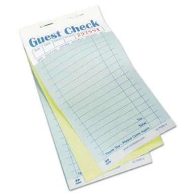 Royal Paper Products GC70002 Guest Check Book, Carbonless Duplicate, 3 2/5 X 6 7/10, 50/book, 50 Books/carton - Amercareroyal