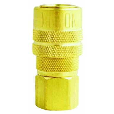 Milton Industries Industrial Coupler 1/4" Npt Female Brass Air Coupler, M-style® Quick Connect Air Coupler, S-715
