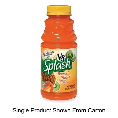 Marjack Mjk-5516 Campbell's V8 Splash Fruit Juice - Tropical - 16 Fl Oz - 12 / Carton - Assorted (mjk5516)