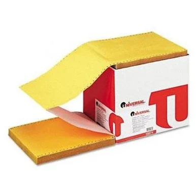 Universal Office Products 15874 Multicolor Paper, 4-part Carbonless, 15lb, 9-1/2 X 11, Perforated, 900 Sheets