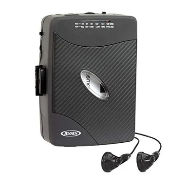 Jensen SCR-75 Stereo Cassette Player with AM/FM Radio - Black