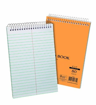 Ampad Recycled Steno Book - 80 Sheet - 15 Lb - Gregg Ruled - 6" X 9" - 1 Each - White Paper (AMP25774)