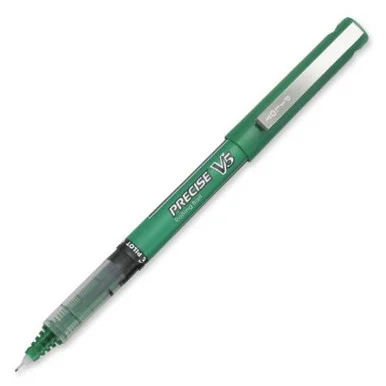 Pilot Precise V5 Pen - Fine Pen Point Type - 0.5 Mm Pen Point Size - Green Ink - Green Barrel - 12 / Dozen (25104_40)