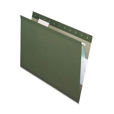 Pendaflex Reinforced Hanging Folder - Legal - 8.50" X 14" - 1/5 Tab Cut - Standard Green - 25 / Box (ESS415315)