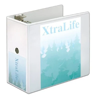Cardinal Xtralife Clearvue Non-stick Locking Slant-d Ring Binder - Letter - 8.50" X 11" - 1300 Sheet Capacity - 3 X D-ring Fastener - 6" Binder Fastener Capacity - 2 Pockets - Polyolefin - (CRD26360)