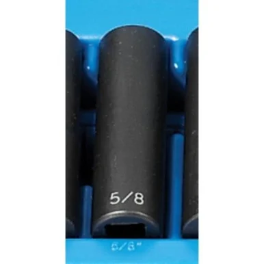 Grey Pneumatic 2120D 1/2" Drive 12 Point Deep Fractional Impact Socket 5/8