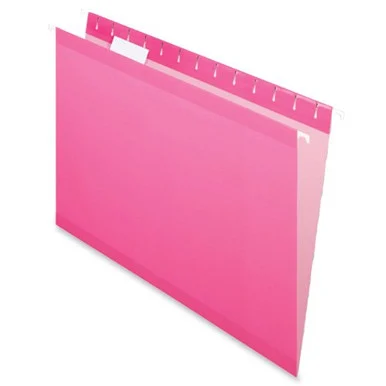 Esselte Hanging Folder - Legal - 8.50" X 14" - 1/5 Tab Cut - Pink - 25 / Box (415315PIN)