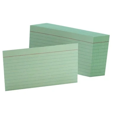 Esselte Printable Index Card - 3" X 5" - 90 Lb - Recycled - 100 / Pack - Green (7321GRE)