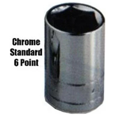 K Tool International KTI-21210 5/16 In. X 1/4 In. Drive 6-point Fractional Deep Chrome Socket, Each