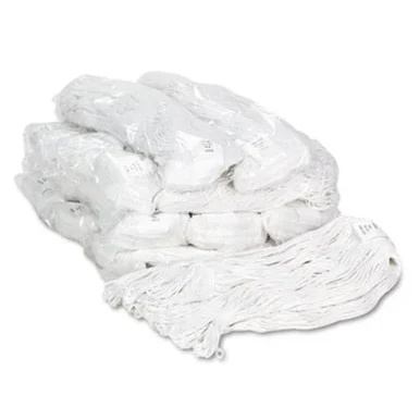 Boardwalk 4024RCT Pro Loop Web/tailband Wet Mop Head, Rayon, #24 Size, White, 12/carton
