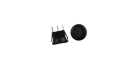 The Installbay Round Rocker Switch Orange Led No Leads 20amp - Pack Of 5 (ibrrso)