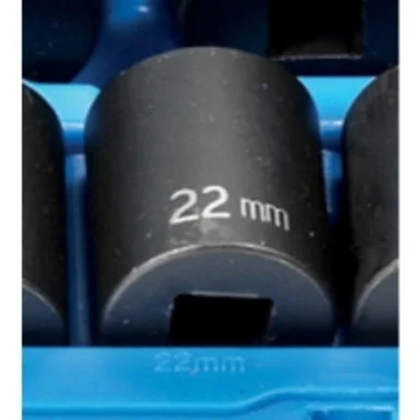 Grey Pneumatic 2122M 1/2" Drive 12 Point Metric Impact Socket 22mm