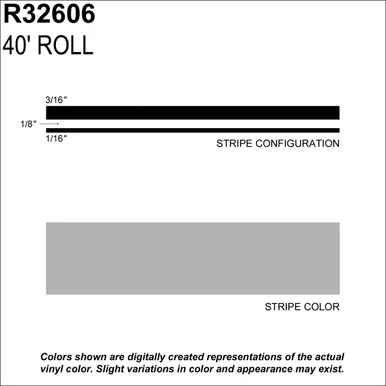 Sharpline Converting Inc R32606 Ms, 3/8" X 40' Silver Metallic - Prostripe