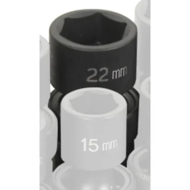 Grey Pneumatic 2022UM 1/2" Drive X 22mm Standard Universal Socket 2022UM_45