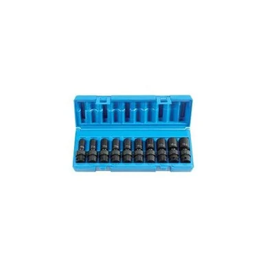 Grey Pneumatic 1210UMSD 10 Piece 3/8" Drive Semi Deep Metric Universal Impact Socket Set