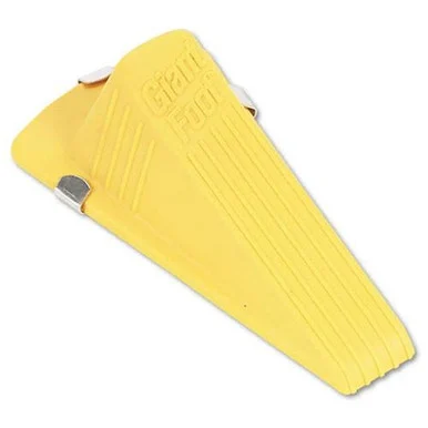 Master Magnetic Giant Foot Doorstop - 2" Door Clearance - Non-skid Base, Prevent Scratches - Rubber - 2" X 3.5" X 6.3" - Yellow (00967)