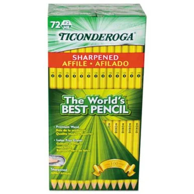 Dixon Ticonderoga #2 Pre-sharpened Pencils, 0.7 mm, Yellow, Pack Of 72 Pencils (13972) 13972_40_1