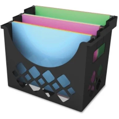 Deflect-o Desktop Hanging File Folder - Desktop - 9.6" Height X 13.3" Width X 8.5" Depth - Black (def-39304)