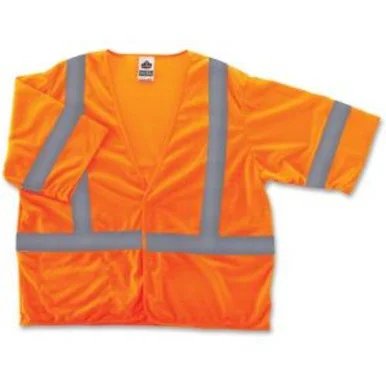 Glowear Ergodyne Glowear Class 3 Orange Economy Vest - Small/mediumpolyester Mesh - 1/ Carton - Orange (ego-22013)