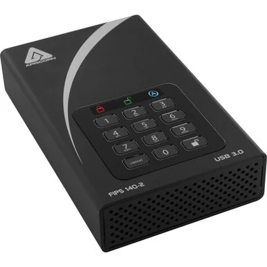 Apricorn Aegis Padlock DT FIPS ADT-3PL256F-10TB 10 TB External Hard Drive - TAA Compliant (adt-3pl256-10tb)