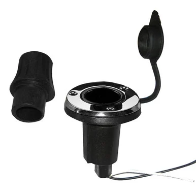 Perko 1045P0SDP Locking Collar Pole Light Mounting Base - 2 Pin - Round - Stainless Steel