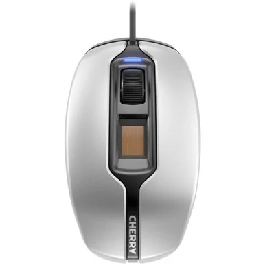 Cherry JM-A4900 Biometricmetric Mouse 3btn Slv/accs Blk Usb 1375dpi 3btn Optical Wheel