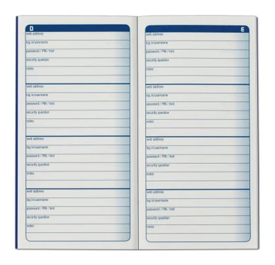 Cardinal Brands APJ99 Password Journal, 3 1/4 X 6 1/4, 192 Entries