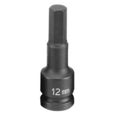 Grey Pneumatic 2912M 1/2" Drive Metric Hex Driver Impact Socket 12mm