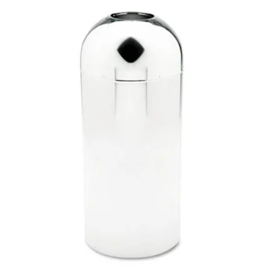 Safco 9875 Reflections Open-top Dome Receptacle, Round, Steel, 15gal, Chrome