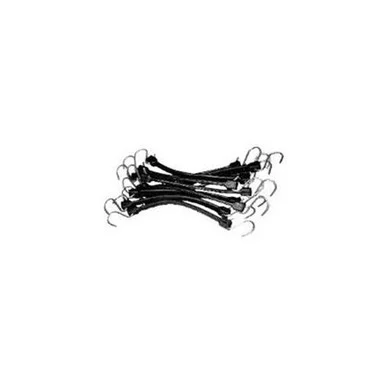 K Tool International KTI-73850 10-pk Of 3/8" X 21" Epdm Rubber Strap Bungee Cords, 31" Max Stretch