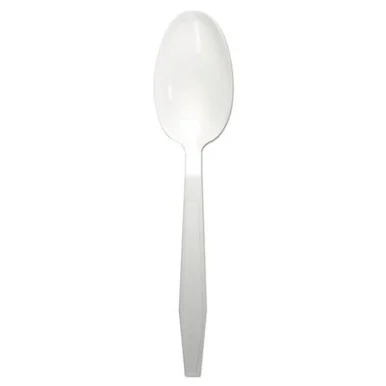 Boardwalk TEAHWPPWH Heavyweight Polypropylene Cutlery, Teaspoon, White, 1000/carton