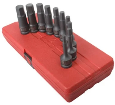 Sunex 2638 Tools 10-piece 1/2 In. Drive Fractional Sae Fractional Impact Hex Driver Set