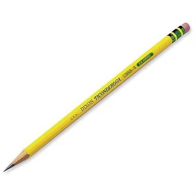 Dixon Ticonderoga Pencil - #4 Pencil Grade - Black Lead - Yellow Barrel - 12 / Dozen (13884)