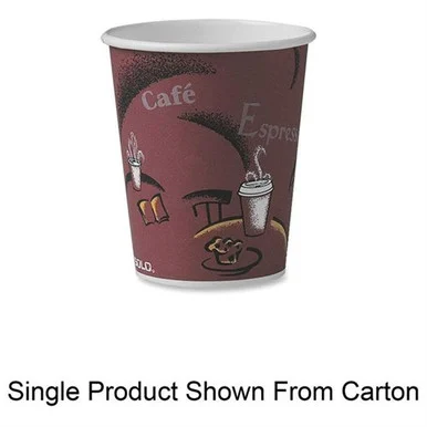 Solo Hot Cup - 10 Oz - 300/carton - Paper - Maroon (10BI0041)