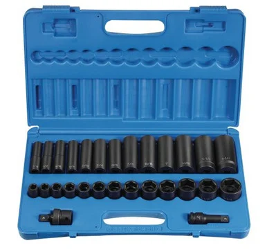 Grey Pneumatic 1328RD 28 Piece 1/2" Drive Standard And Deep Length Impact Socket Set