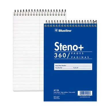 Blueline White Paper Wirebound Steno Pad (at12b) - Rediform