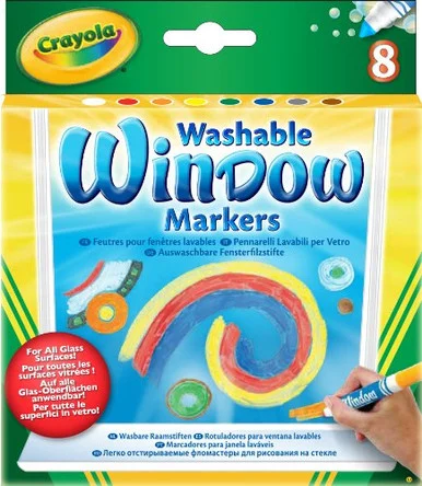 Crayola Crayola Window Fx Art Marker - Assorted Ink - 8 / Pack (588165)