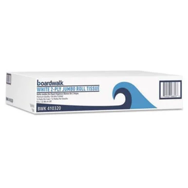 Boardwalk BWK410320 Jumbo Roll Bathroom Tissue, 2-ply, White, 3.2" X 525 Ft, 12 Rolls/carton