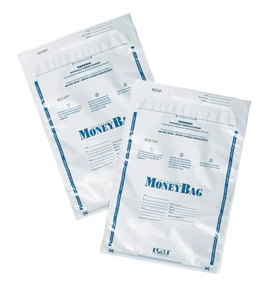 Pm Securit Plastic Disposable Deposit Money Bag - 9" X 12" - Plastic - 100/pack - White (PMC58001)