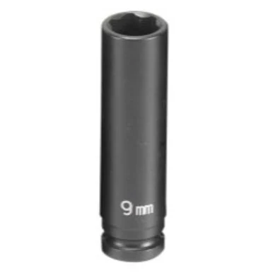 Grey Pneumatic 1/4"SURFACEDRX9MMDEEP 1/4" Drive 6 Point Metric Deep Impact Socket 9mm 909MDS