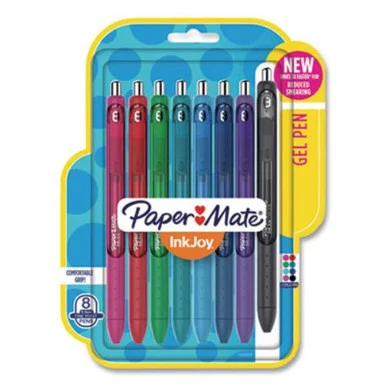 Sanford 1968614 Inkjoy Retractable Gel Pen, Fine 0.5mm, Assorted Ink/barrel, 8/pack