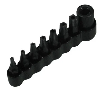 Lisle 26000 8 Piece 1/4" Drive Tamperproof Torx Bit Set With Holder