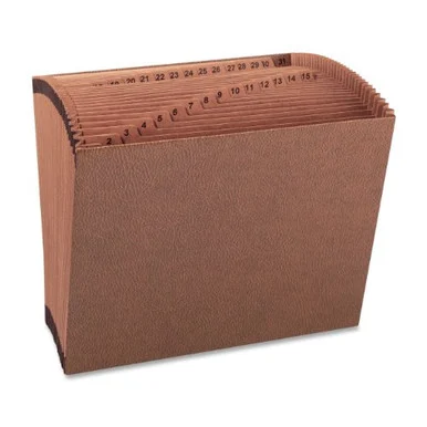 Sparco Heavy-duty Accordion Files Without Flap - Letter - 8.50" X 11" - 31 Pockets - 1/3 Tab Cut - Top Tab Location - Brown - 1 Each (SPR26535)