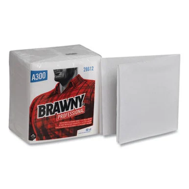 Georgia Pacific 28612 Professional Cleaning Towels, 1-ply, 12 X 13, White, 50/pack, 12 Packs/carton