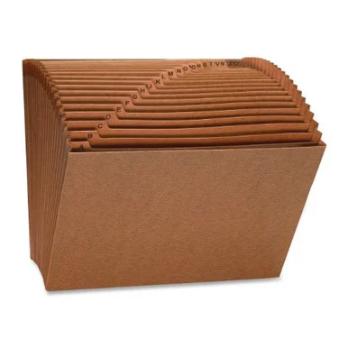 Sparco Heavy-duty Accordion Files Without Flap - Letter - 8.50" X 11" - 21 Pockets - Top Tab Location - Brown - 1 Each (SPR26534)