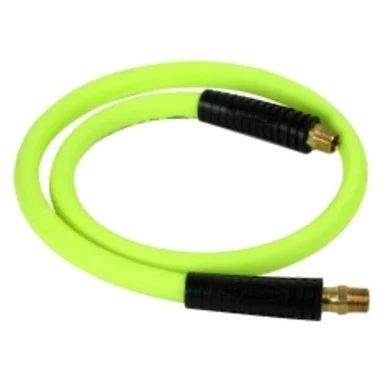Legacy Manufacturing HFZ1204YW3S Flexzilla Whip Hose With Swivel, 1/2" X 4', 3/8" Mnpt Swivel X 3/8" Mnpt Fittings