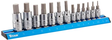 Titan 16124 13 Piece Metric Hex Bit Socket Set 16124_45